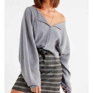 Kimchi Blue Riki Ribbed Cropped Top